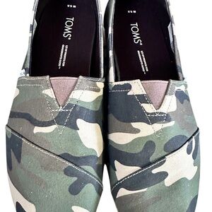 TOMS Men's Camo Slip-On Canvas Loafers - Green, Tan, Black